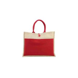 TRUCS - Jute Bag with Canvas Pocket