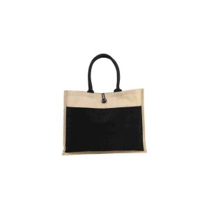 TRUCS - Jute Bag with Canvas Pocket