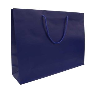 A3 Horizontal Blue Paper Promotional Shopping Bags