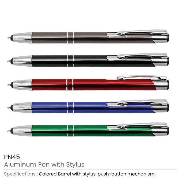 Aluminum Branded Pen with Stylus