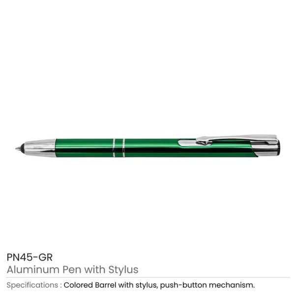 Aluminum Branded Pen with Stylus