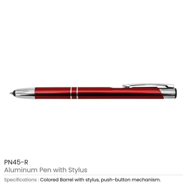 Aluminum Branded Pen with Stylus