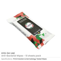 Anti-Bacterial Wipes with UAE Day Design