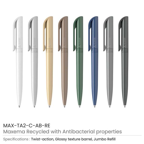 Antibacterial-Recycled-Pens-MAX-TA2-C-AB-RE-allcolors-600x600-1.jpg Antibacterial Recycled Pens