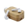 BT Earbuds with Bamboo Case & High Audio Quality