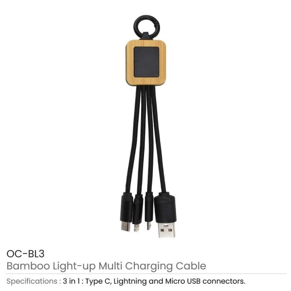 Bamboo Multi-Charging Cables