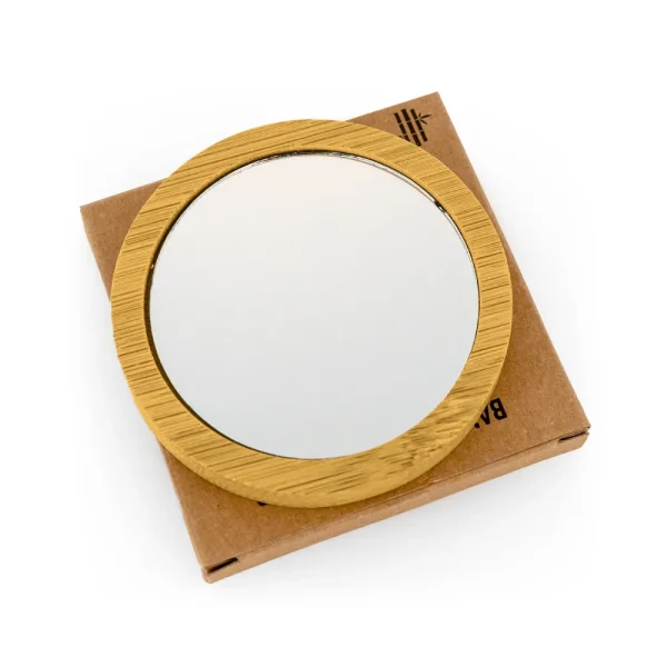 Bamboo Pocket Mirrors Breast Cancer Awareness Logo