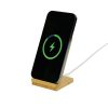 Bamboo Wireless charger Stand with LED Logo