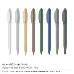 Bay-Pens-MAX-B500-MATT-RE-allcolors-250x250-1.jpg Recycled Pens Maxema Bay