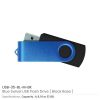 Matt Blue Swivel USB | Promotional USB