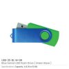 Matt Blue Swivel USB | Promotional USB