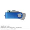 Matt Blue Swivel USB | Promotional USB