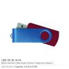 Matt Blue Swivel USB | Promotional USB