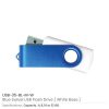 Matt Blue Swivel USB | Promotional USB