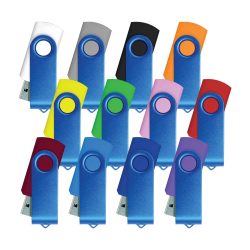 Matt Blue Swivel USB | Promotional USB