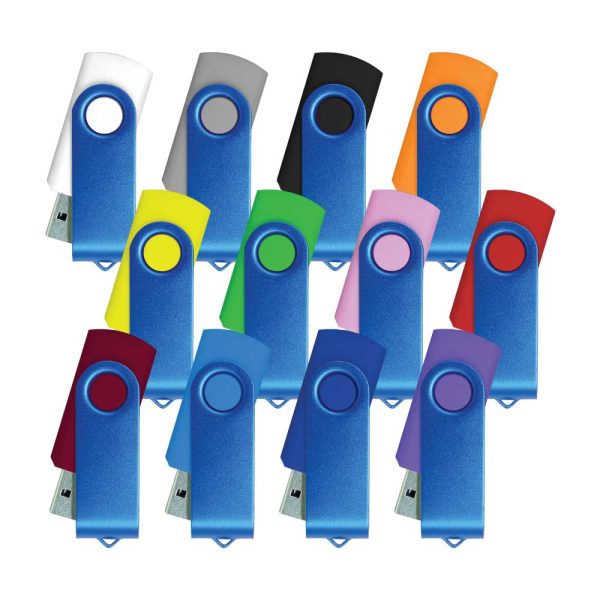 Matt Blue Swivel USB | Promotional USB