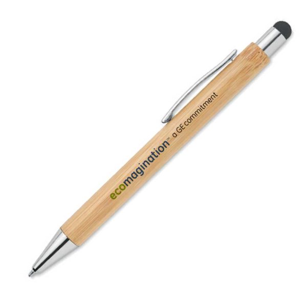 Bamboo Pens with Stylus & Blue Color Ink