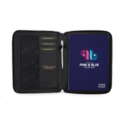 ChasePlus Travel Folder with Notepad and Metal Pen