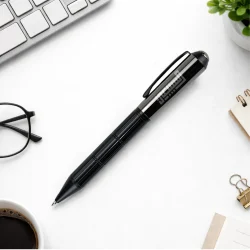Dorniel Designs Brand Pens, Matte Black, Twist Action, Blue Ink