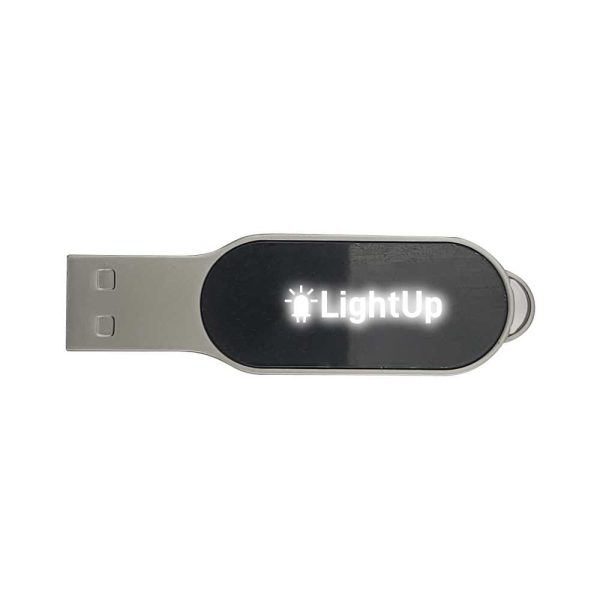 Oval Light-Up Logo USB | 16GB Logo USB Flash