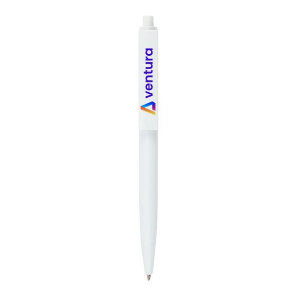 Branding-Plastic-Pen-White-PPN103-WHT-600x600-1.jpg Plastic Pens White Color, Push Button, Wide Clip for Logo