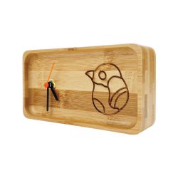 Eco-Friendly Rectangular Bamboo Desk Clock