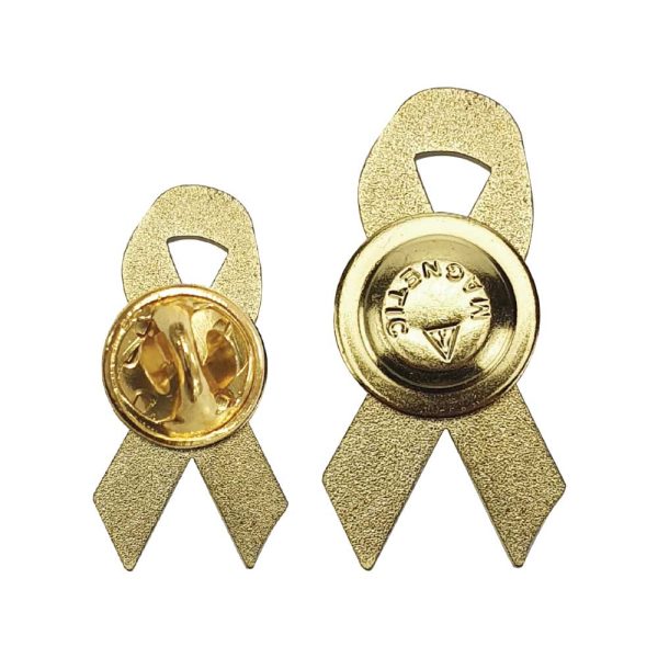Breast Cancer Awareness Badges with Pin / Gold Magnet