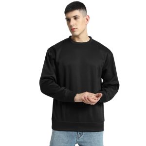 CREW-Black-S-CREW-Santhome-Unisex-Crewneck-Fleece-Sweatshirt-Small CREW - Santhome Unisex Crewneck Fleece Sweatshirt