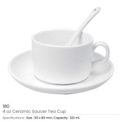 Printed Teacups with Spoon