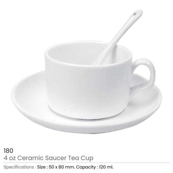 Printed Teacups with Spoon