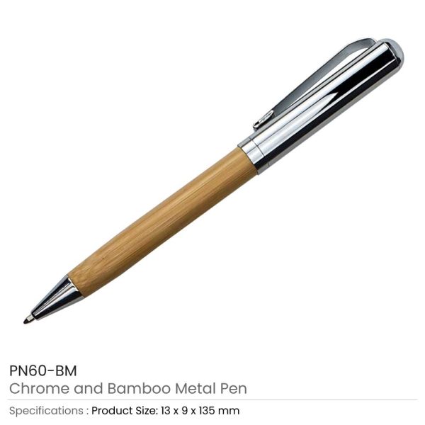 Chrome-and-Bamboo-Metal-Pen-PN60-BM-600x600-1.jpg Bamboo Metal Pens