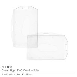 Clear Plastic PVC SWAG Cardholders