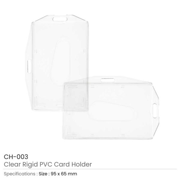 Clear Plastic PVC SWAG Cardholders