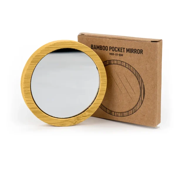 Bamboo Pocket Mirrors Breast Cancer Awareness Logo
