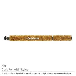 Cork Pen with Stylus