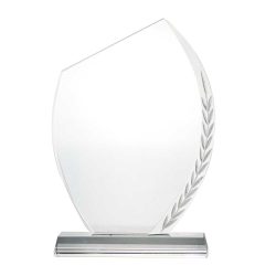 Engraved Leaf Crystal Awards
