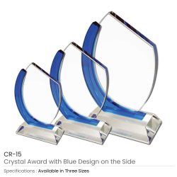 Crystals-Awards-CR-15-01-250x250-1.jpg Branded Crystal Awards with Blue Design on the side