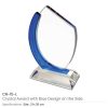 Crystals-Awards-CR-15-l-600x600-1.jpg Branded Crystal Awards with Blue Design on the side