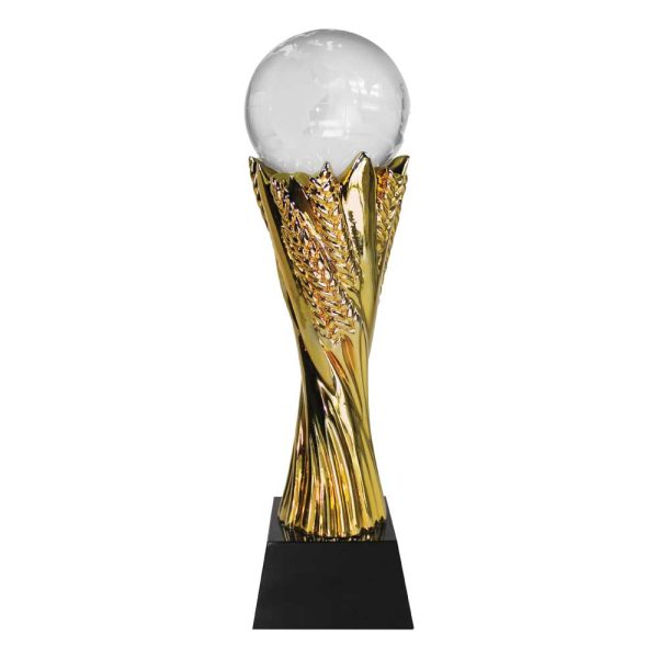 Branded Crystal Globe Trophy