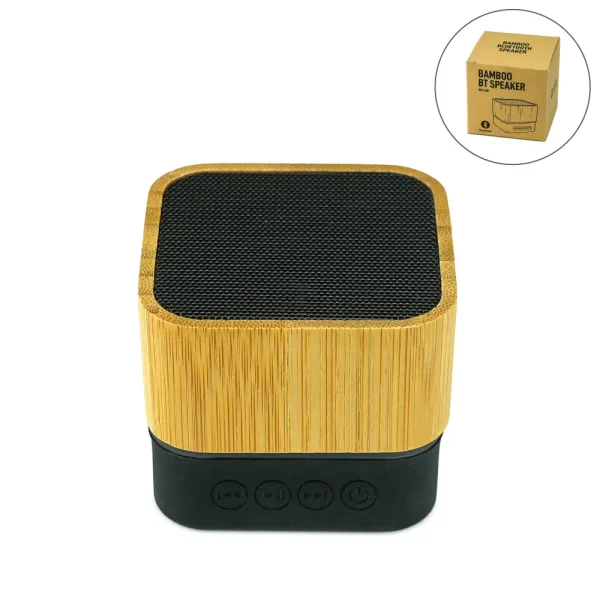 Cube Bamboo Bluetooth Speaker | Speakers Branding
