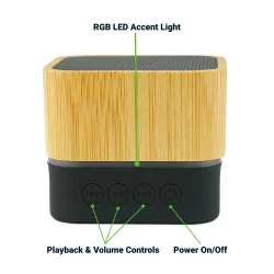 Cube Bamboo Bluetooth Speaker | Speakers Branding