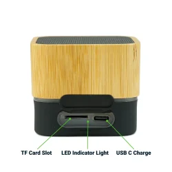 Cube Bamboo Bluetooth Speaker | Speakers Branding
