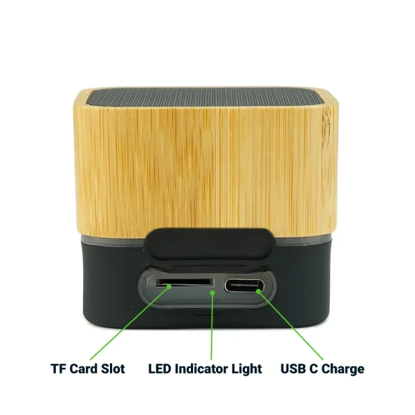 Cube Bamboo Bluetooth Speaker | Speakers Branding