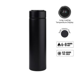 WAHA - Giftology Thermal Flask with LED Temperature Display 500ml - Black