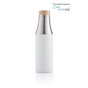 R-BREDA - CHANGE Collection Recycled Insulated Water Bottle - White
