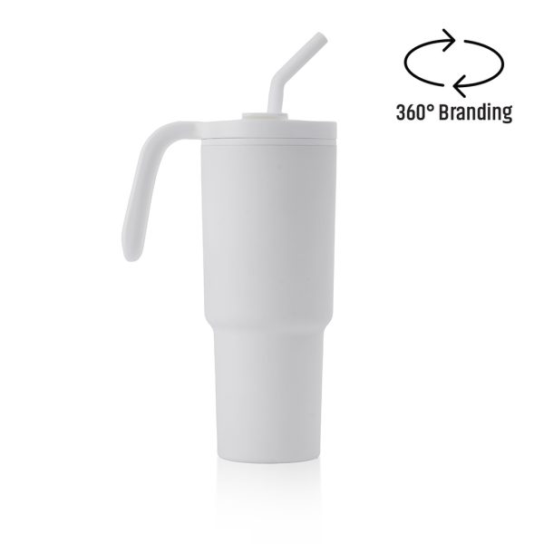 FORZA 360 - Hans Larsen Recycled Stainless Steel/PP Tumbler with 360 Branding - White