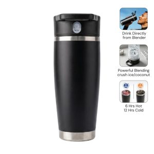 VitaJet - Hans Larsen Insulated Flip Portable Blender 600ml - Black