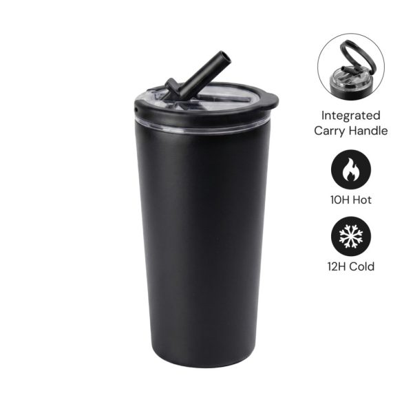 DWHL-3312-MARBELLA-Hans-Larsen-Double-Wall-Tumbler-with-Sip-Lid-600-ml-Black-unique0470141 MARBELLA - Hans Larsen Double Wall Tumbler with Sip Lid 600 ml - Black