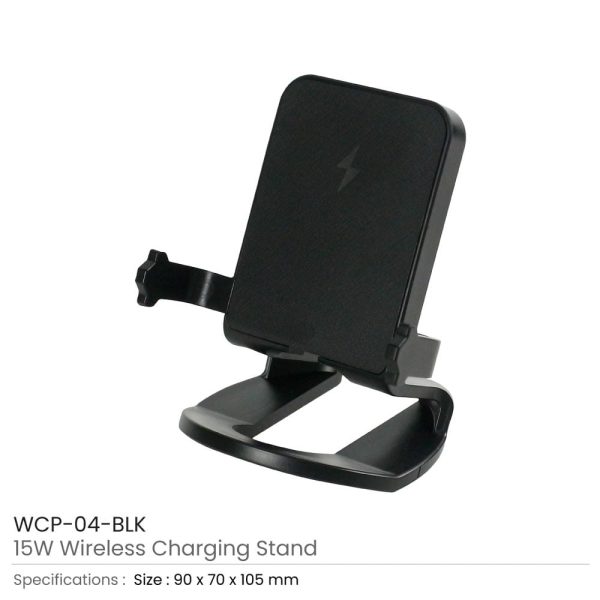 Desktop-Wireless-Charging-Stands-WCP-04-BLK-600x600-1.jpg Desktop Wireless Charging Stands 15W Fast Charging