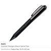 Dorniel Designs Brand Pens, Matte Black, Twist Action, Blue Ink
